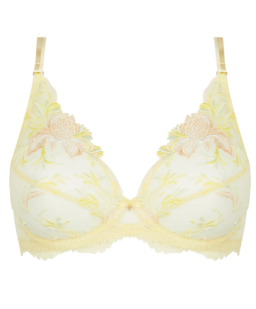 Soutien-gorge triangle sexy "Glamour" Lise Charmel Frisson d'Or jaune ACH7461-OR