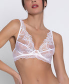 Soutien-gorge triangle sexy "Glamour" Lise Charmel Sublime en Dentelle blanc ACH7413-BL