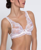 Soutien-gorge triangle sexy "Glamour" Lise Charmel Sublime en Dentelle blanc ACH7413-BL