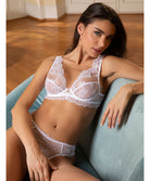 Soutien-gorge triangle sexy "Glamour" Lise Charmel Sublime en Dentelle blanc ACH7413-BL