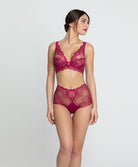 Soutien-gorge triangle sexy "Glamour" Lise Charmel Sublime en Dentelle fuchsia ACH7413-FS	-10