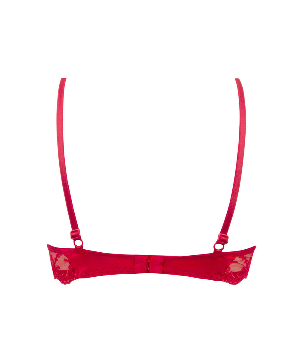Soutien-gorge triangle sexy en soie Lise Charmel Splendeur soie rouge ACC7480-RS