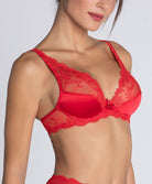 Soutien-gorge triangle sexy en soie Lise Charmel Splendeur soie rouge ACC7480-RS