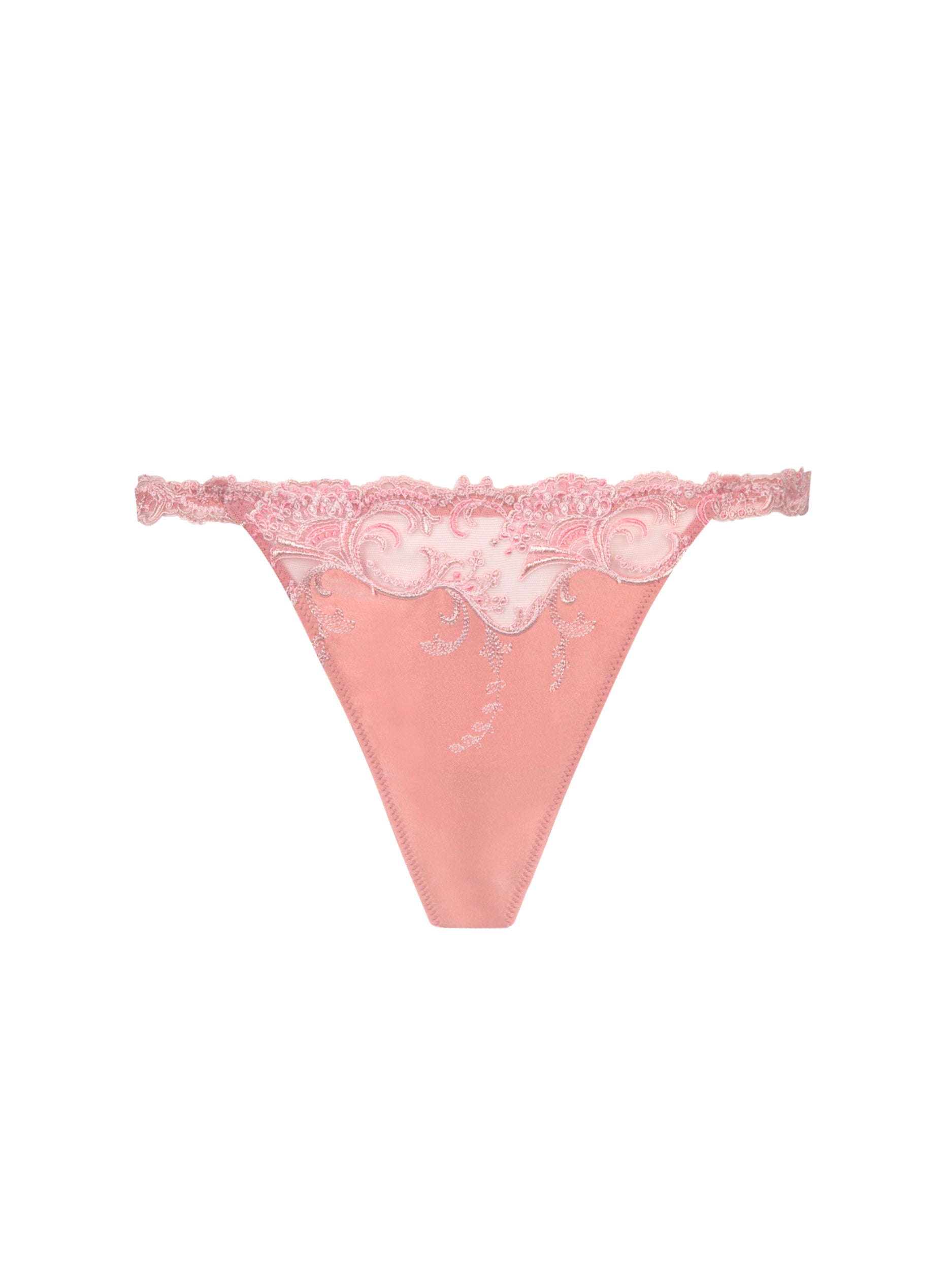 String sexy en soie Lise Charmel Splendeur soie rose vintage ACC0580-SU