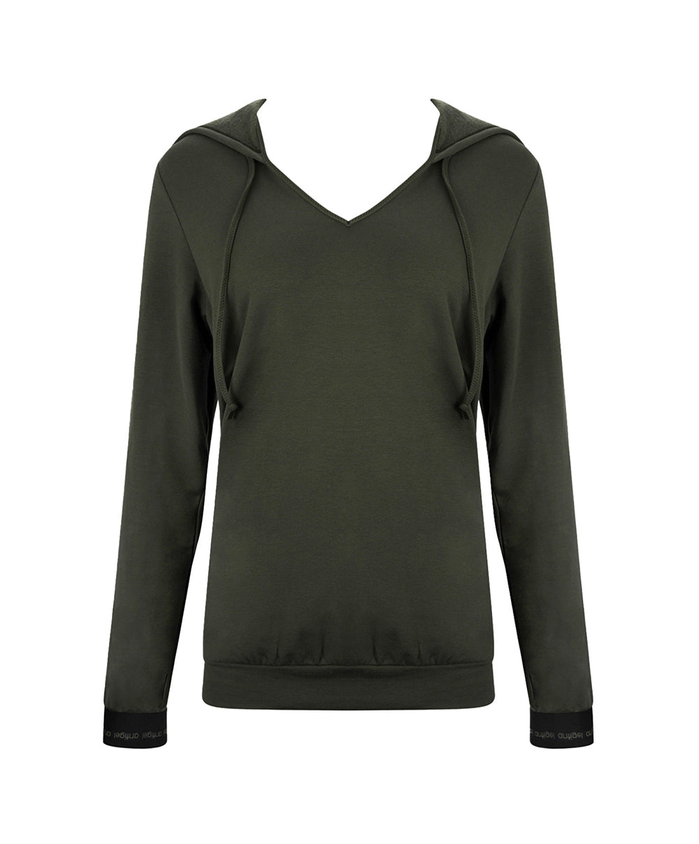 Sweat à capuche Antigel de Lise Charmel Tressage Graphic éclat aventure kaki ELC5337-EA