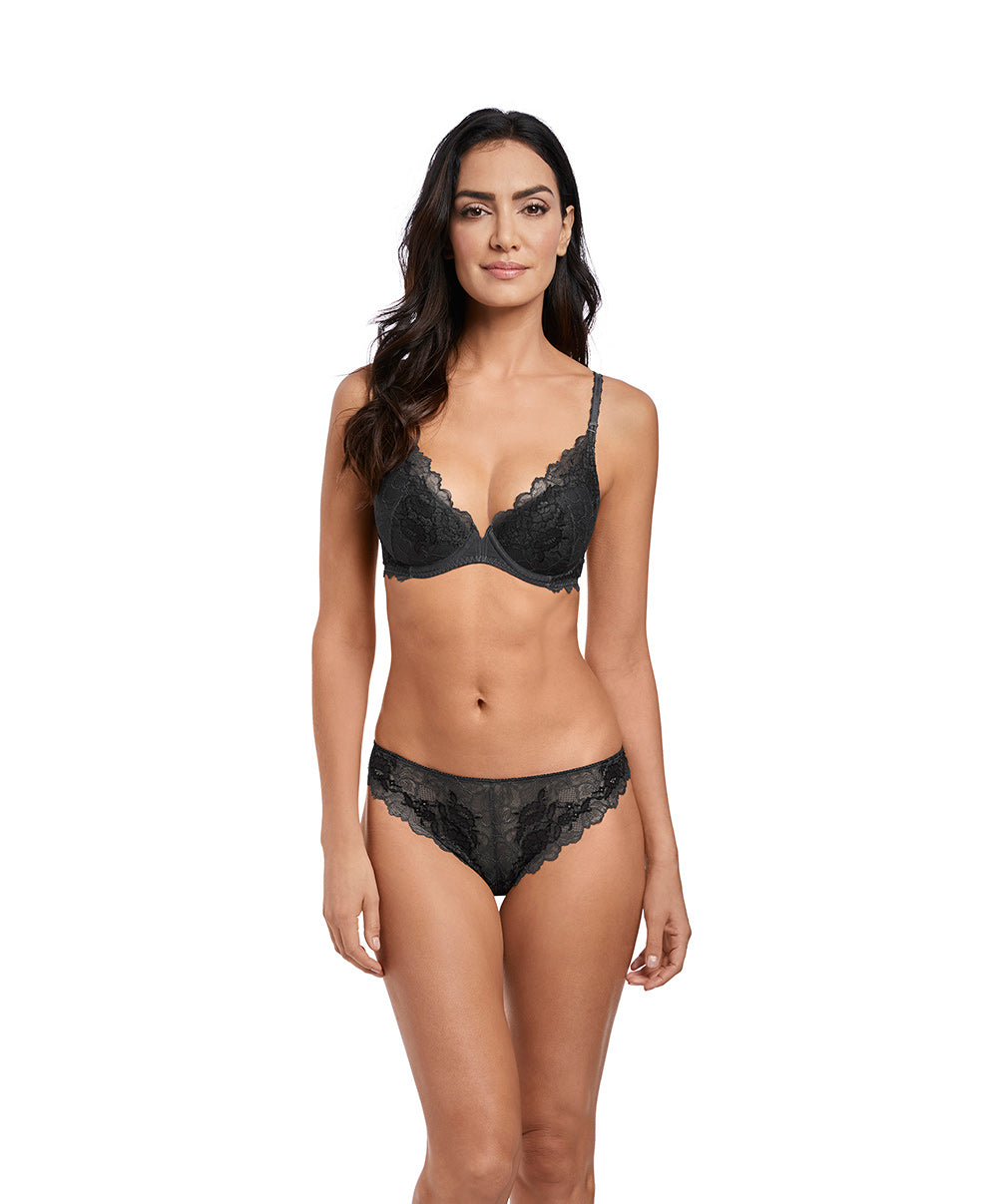 Tanga Wacoal Lace Perfection charcoal gris anthracite WE135007-CHL