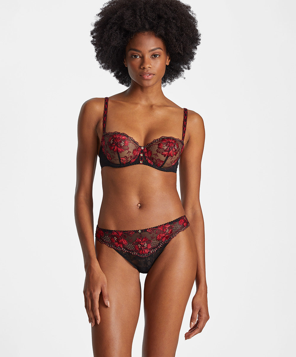 Tanga Mélodie d'été black cherry Aubade IC26-BCHE