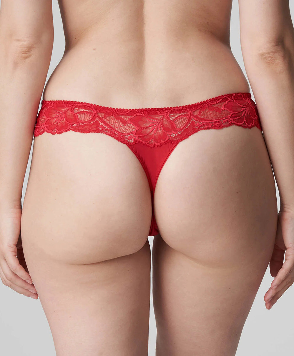 Tanga dentelle PrimaDonna Madison rouge scarlet 0662125-SCA