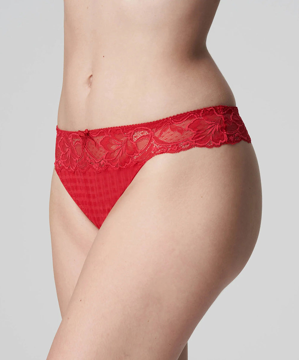 Tanga dentelle PrimaDonna Madison rouge scarlet 0662125-SCA