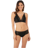 Tanga sexy Wacoal Raffine noir WE148007-BLK