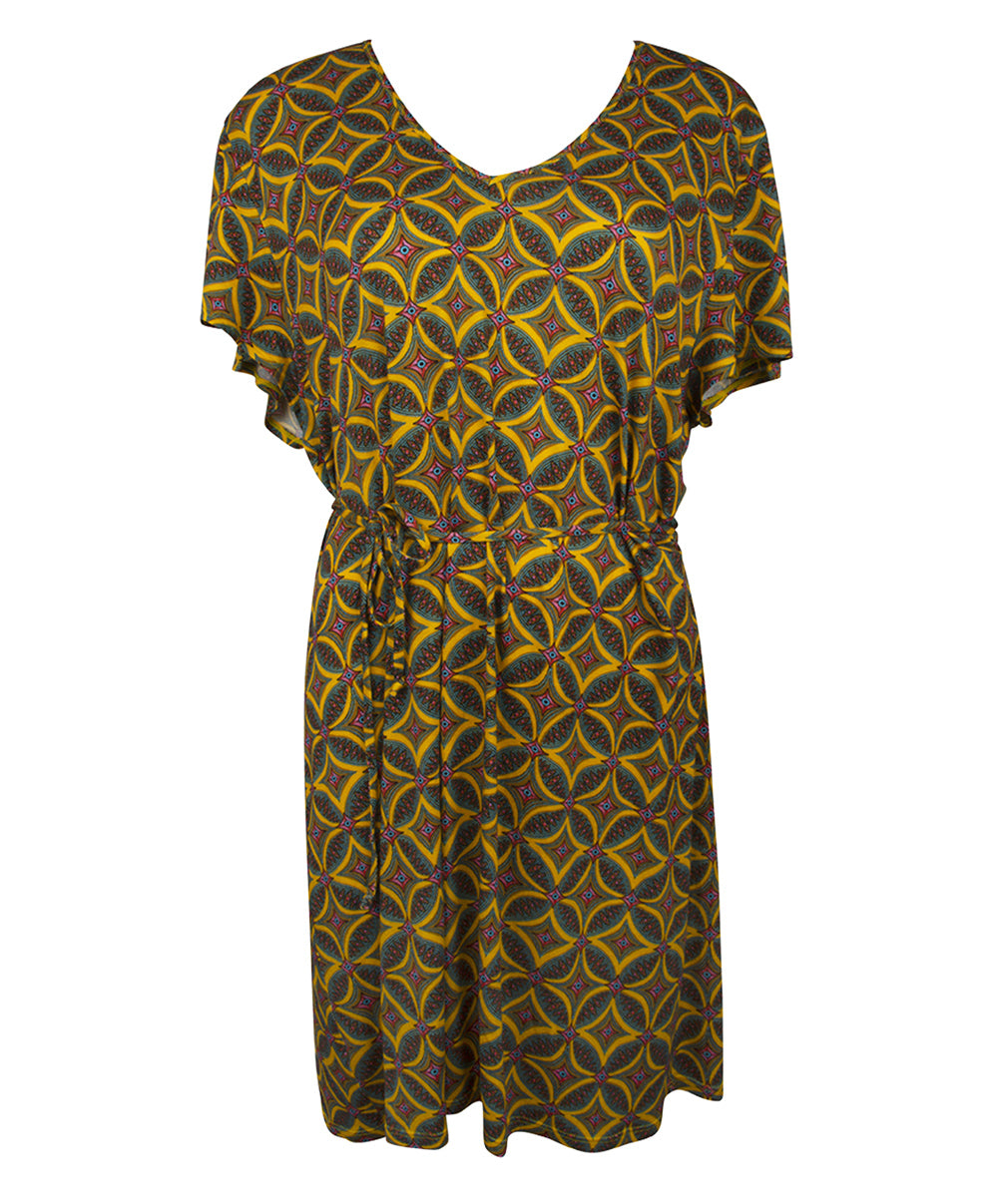 Tunique de plage La Muse Africa jaune Antigel Bain ESB4456-JA