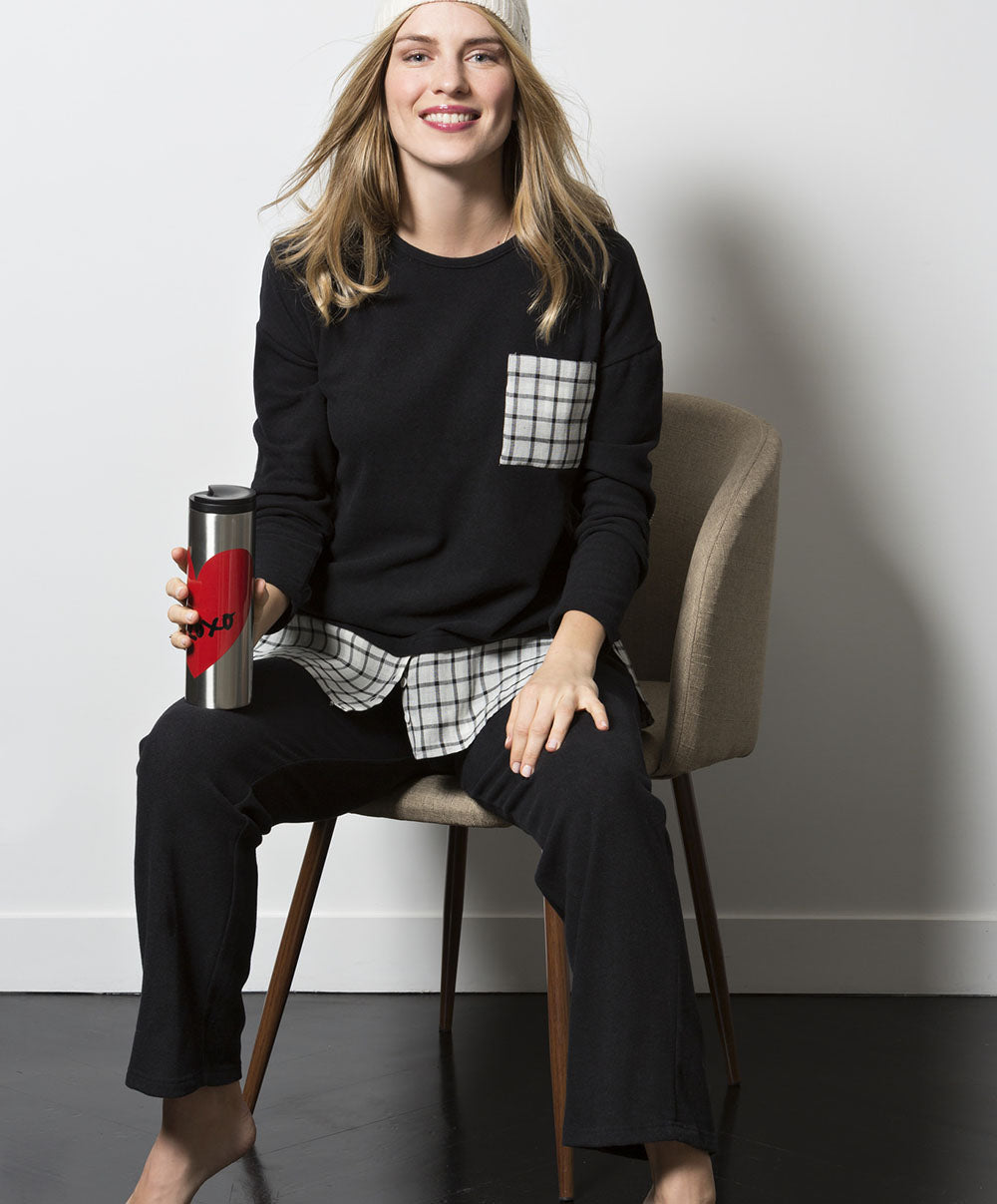 ensemble d'interieur arizona 4 lingerie de nuit Canat noir