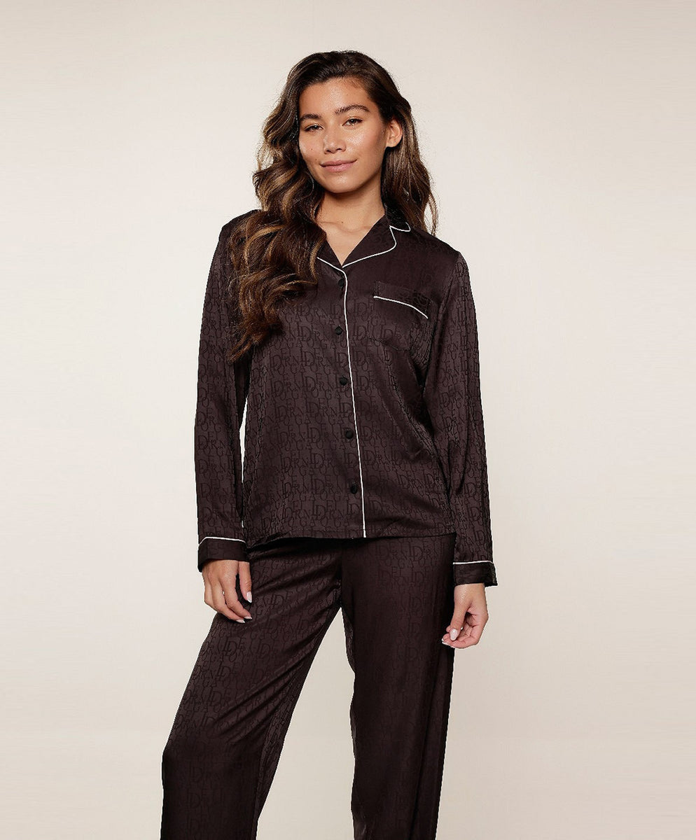 Pyjama Femme Style Kimono Little Marcel - Taille 38/40, Noir, 100% Coton, Occasion En Très Bon état