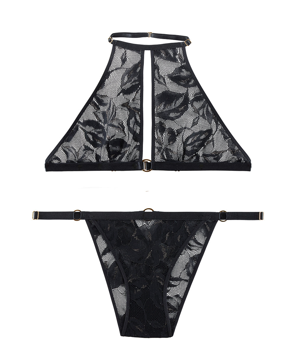 Boite à désir Brassière sans armatures + Mini-coeur Twist and love Noir Aubade P080R-NOIR