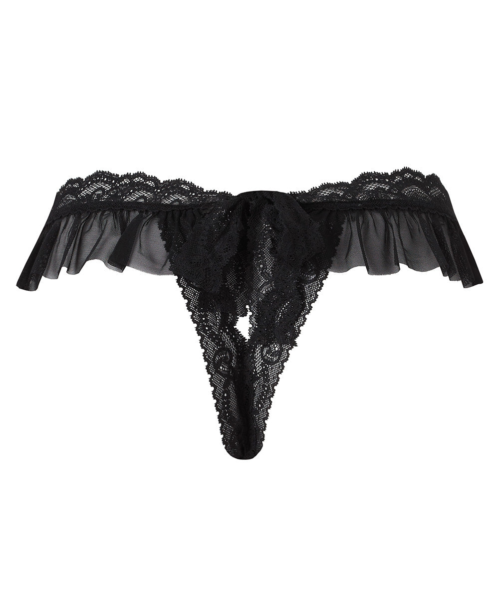 string fendu boite a désir aubade P023 noir et blanc