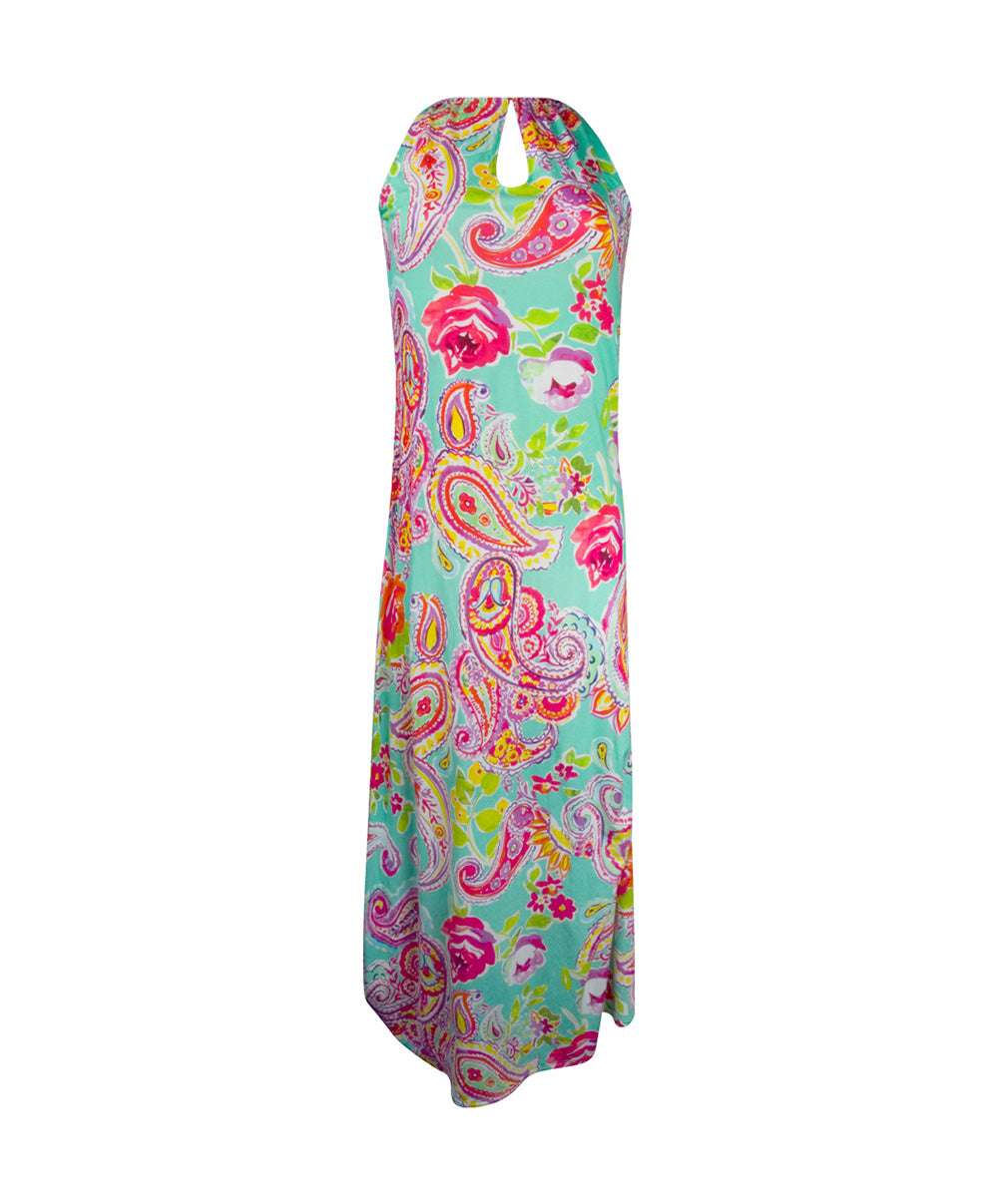 Robe longue de plage ras-de-cou La Holi Antigel aqua Antigel Bain ESB1134-AH