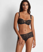 Shorty Flowermania Noir Aubade LA70-NOIR