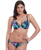 Slip brésilien de bain "rio" Freya swim Jungle Flower black tropical AS5845-BLC face