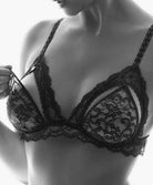 Soutien-gorge-Triangle-Open-up-Noir-Boîte-à-Désir-Aubade-Face-P010 noir et blanc