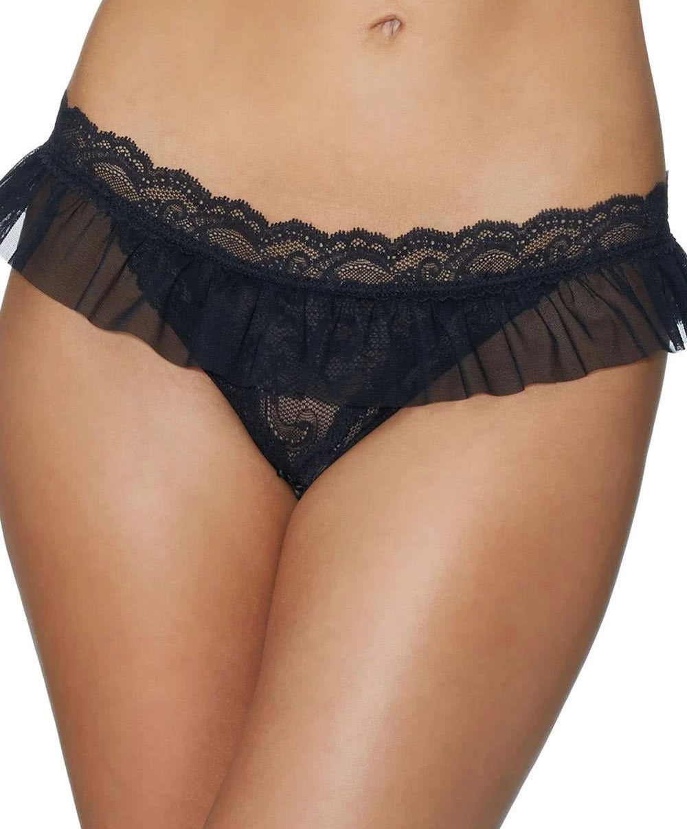 string fendu boite a désir aubade P023 noir et blanc