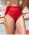 Culotte de bain rétro taille haute La Chiquissima rouge Antigel Bain EBB0214 MR