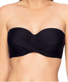 SWIMWEAR : Plus size bandeau bra swimwear bikini top with moulded cups