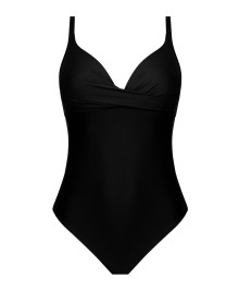 SWIMWEAR : One piece swimsuit moulded cups plunge triangle shape