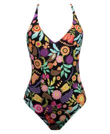 One-piece Swimsuit and Slimming : One piece swimsuit with open back