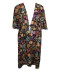 Robe de plage kimono La Muse en Fleurs bouquet radieux noir Antigel Bain ESB2830 BR 10