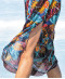 Robe de plage bustier longue La Foglia Antigel ciel feuillage Antigel Bain ESB1154 CF 3