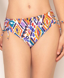 Hi-cut swim briefs with laces on the side