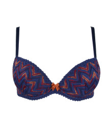 LINGERIE : Molded bra String Parcours Fashion blue fuego