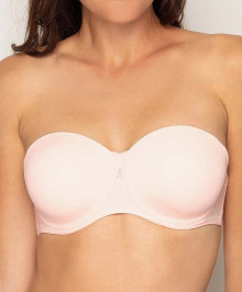 Generous Cups : Bandeau bra with removable straps + size