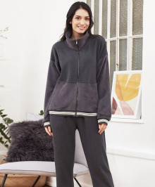 Pyjamas : Warm pyjama set zipper jacket + regular trousers SWING PYK