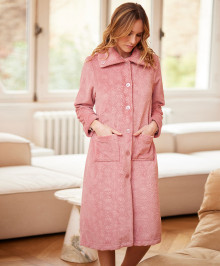 Nightgown, Robe : Fur dressing gown NYMPHE RCF blush