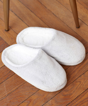 Fur mule slippers OPALE Homewear collection Homewear