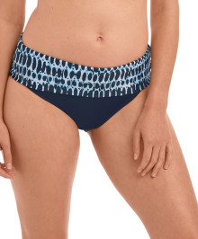 Bikini swim briefs with fold adjustable waist