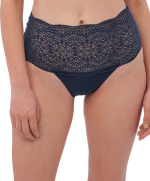 Slip invisible stretch taille haute dentelle Fantasie Lace Ease navy FL2330 NAY