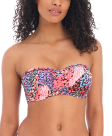 SWIMWEAR : Bandeau swimming bikini top mutliway straps