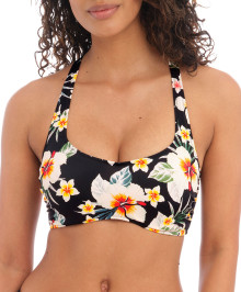 Bralette bikini swim top with concealed wires