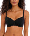 Haut de maillot de bain balconnet à armatures décolleté cœur noir Jewel Cove plain black Freya swim AS7231 PLK