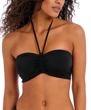 Haut de maillot de bain bandeau à armatures Jewel Cove plain black Freya swim AS7233 PLK
