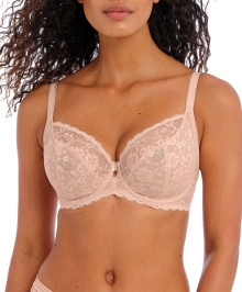 Full Coverage, Underwire : Full cup plunge bra underwired plus size