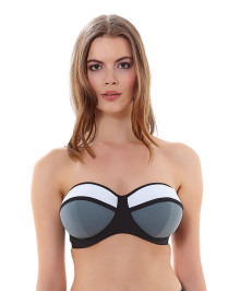 SWIMWEAR : Underwired Padded Bandeau Bikini Top