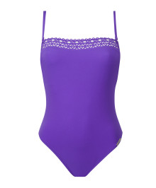 One-piece Swimsuit and Slimming : One piece swimsuit bustier shape removable straps