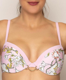 Moulded swimming  bra with a push effect