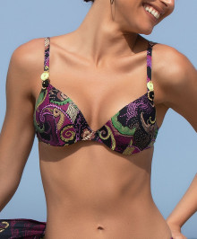 SWIMMING SUITS : Moulded swimming  bra with a push effect