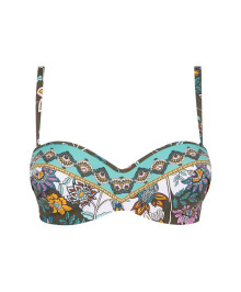SWIMMING SUITS : Swimming bandeau bra with moulded cups