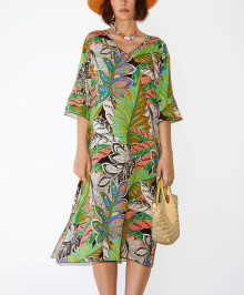 SWIMWEAR : Beach dress long cut Botanic