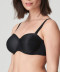 Soutien gorge bandeau moulé lisse bretelles amovibles invisible à armatures PrimaDonna Satin noir 0161331 ZWA 3